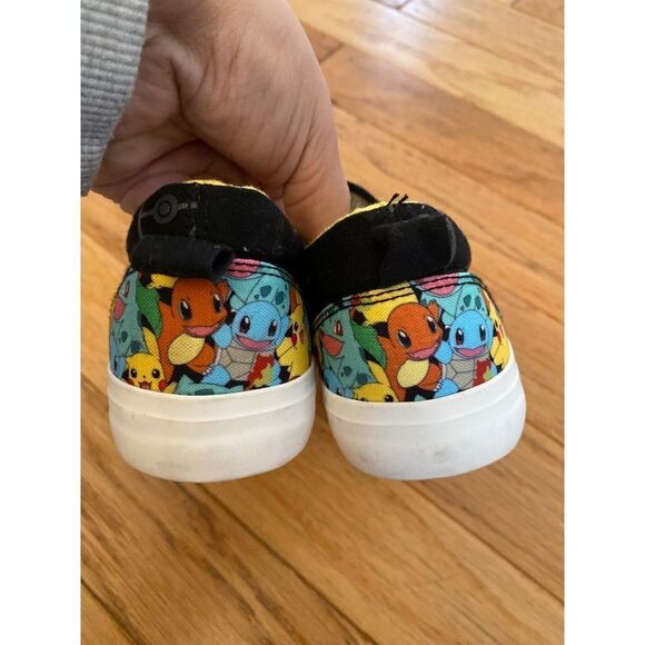 Pokemon Ground Up multicolor Boy's Low Top original Slip On casual Shoes size 4 - Picture 6 of 8